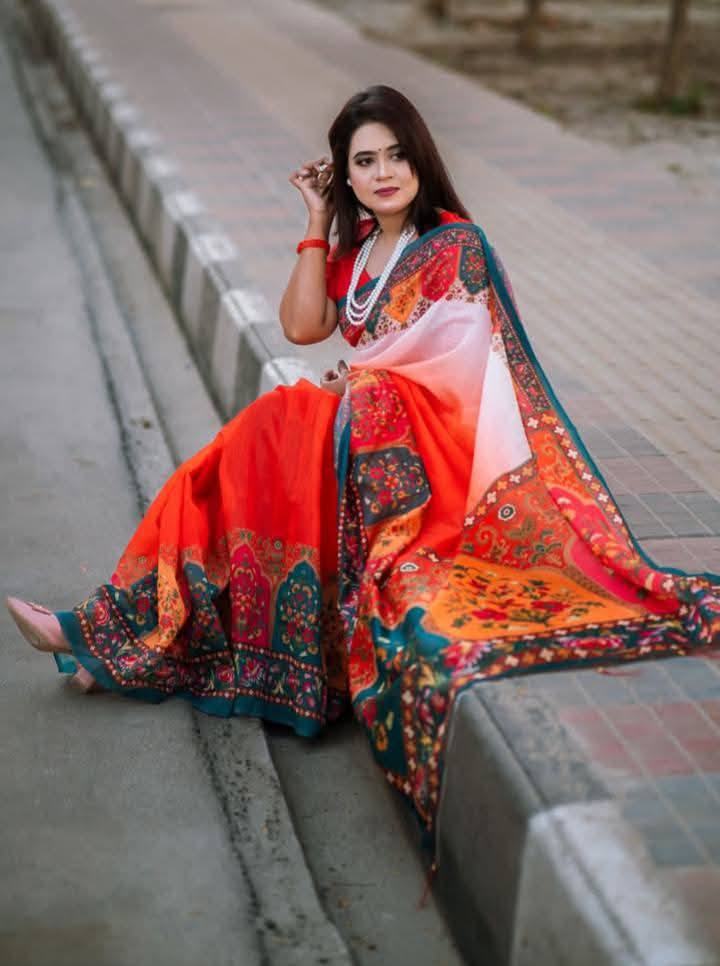 Viral Digital | Semi Muslin Silk Saree