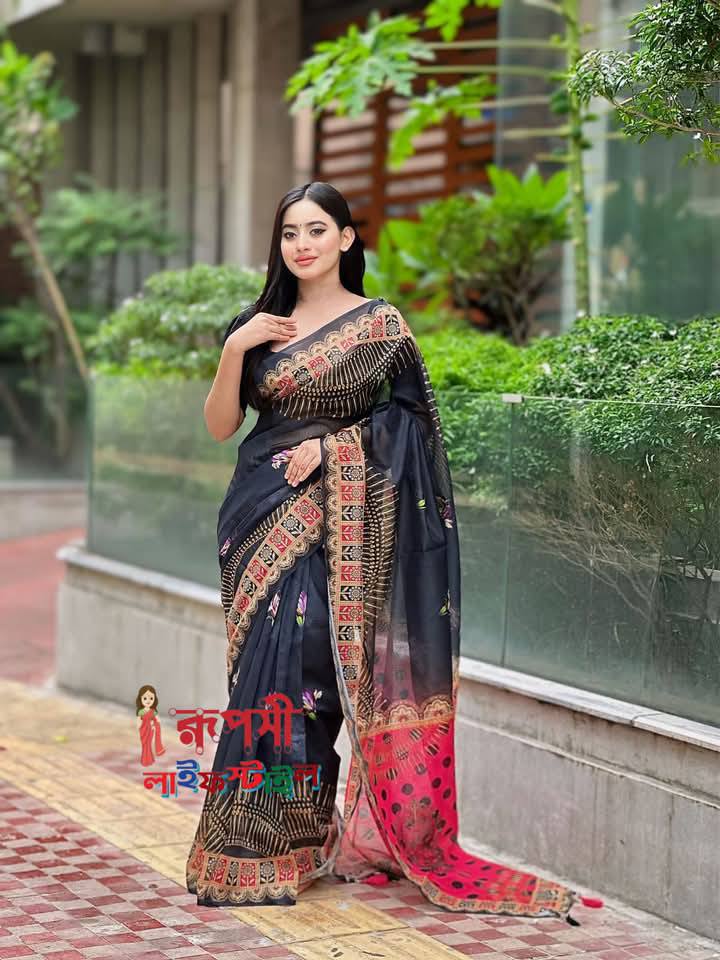 Black Queen | Semi Muslin Silk Saree