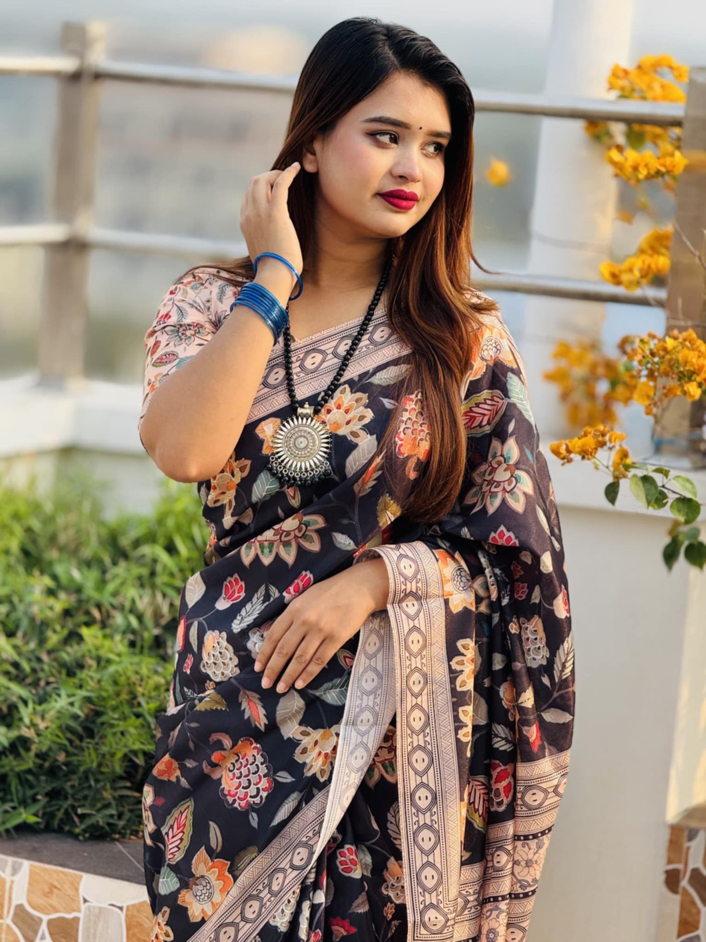 সেমি মসলিন সফট সিল্ক শাড়ি