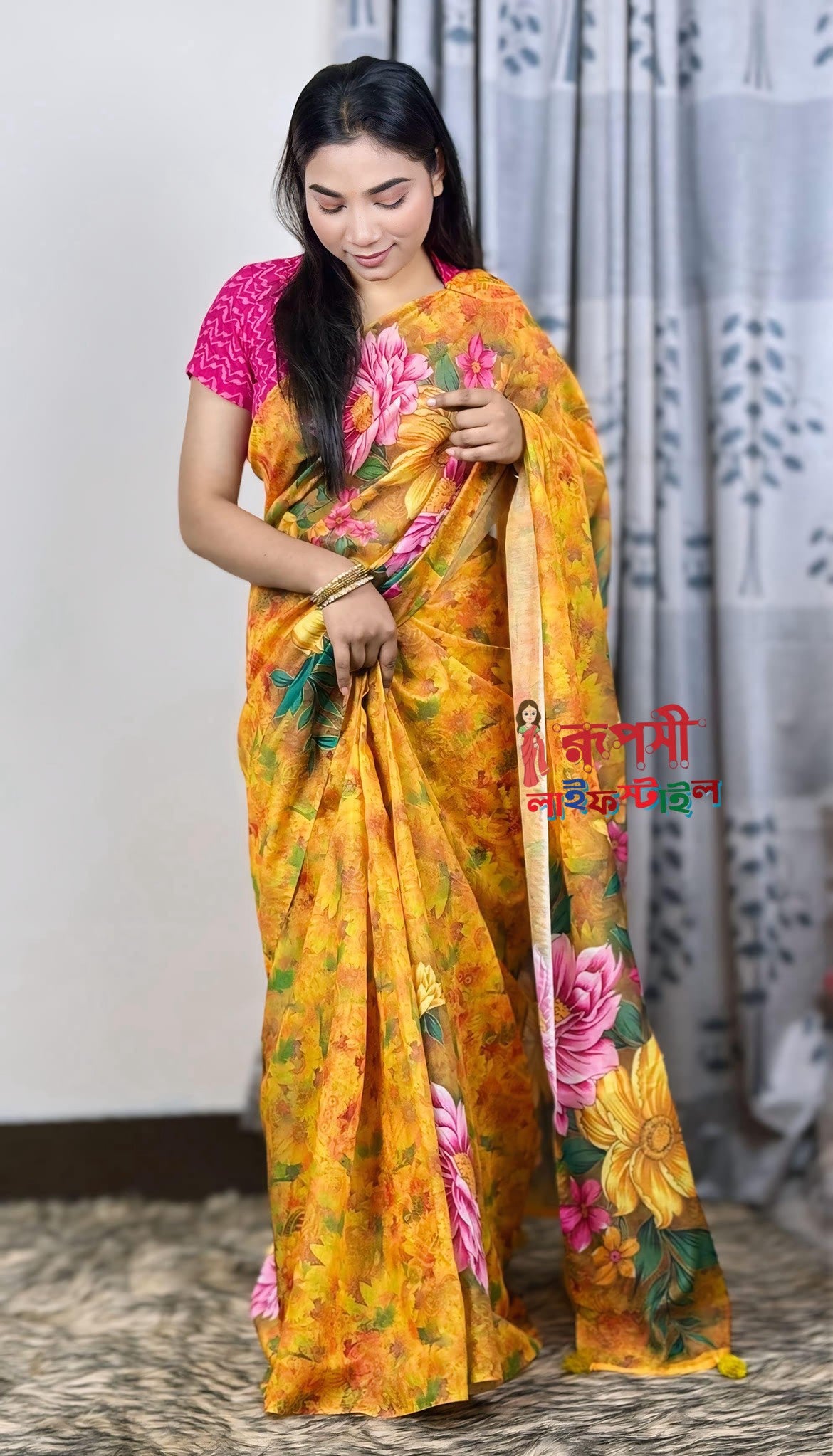 সেমি মসলিন সফট সিল্ক শাড়ি