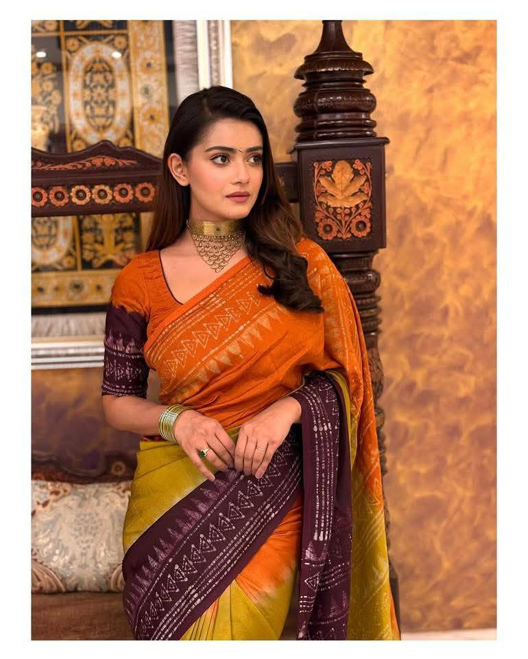 সেমি মসলিন সফট সিল্ক শাড়ি
