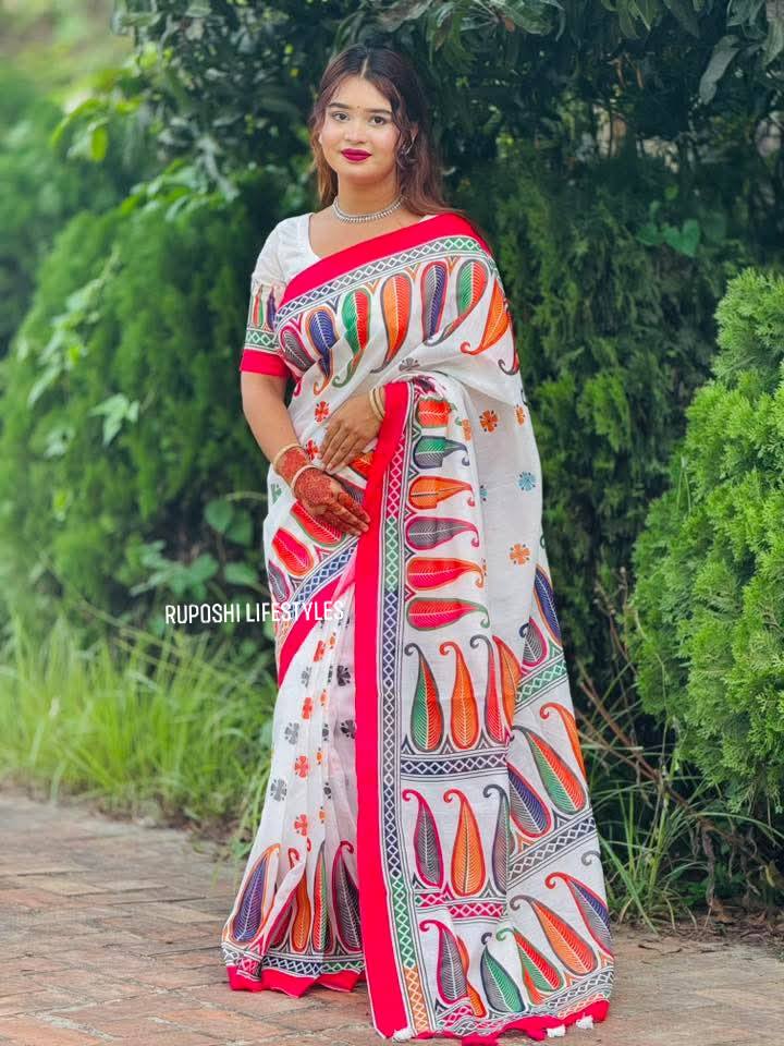 সেমি মসলিন সফট সিল্ক শাড়ি