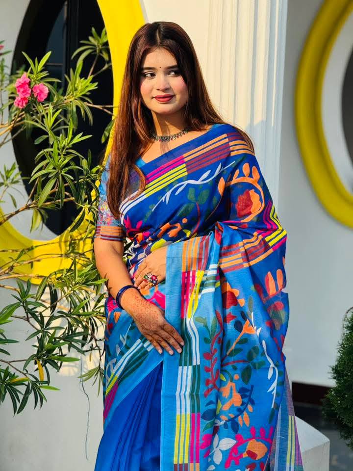 New মসলিন সফট সিল্ক শাড়ি