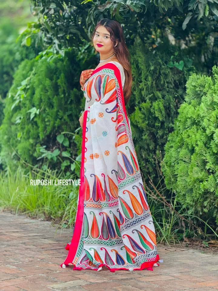 সেমি মসলিন সফট সিল্ক শাড়ি