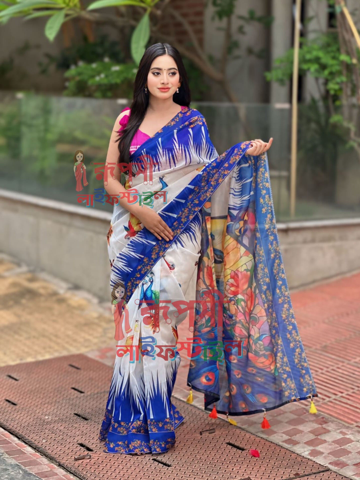 ময়ূর সফট সিল্ক শাড়ি