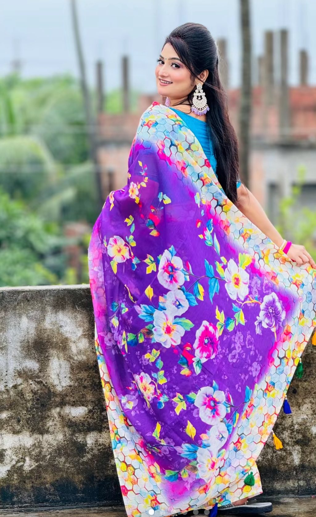 Purple - Semi Muslin Silk