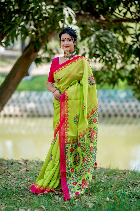 Lemon Sundori | Tangail Silk Saree