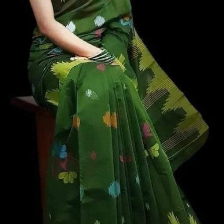 Manipuri Halfsilk Saree Sea Green