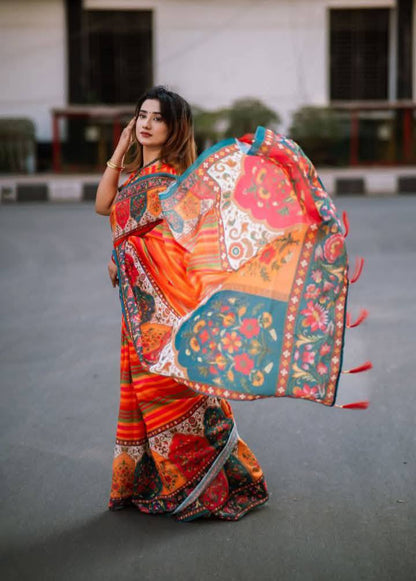 Viral | Semi Muslin Silk Saree