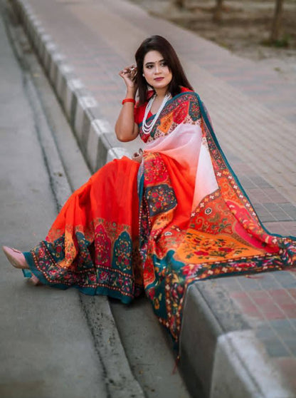 Viral Digital | Semi Muslin Silk Saree
