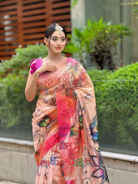 ButterFly | Semi Muslin Silk Saree