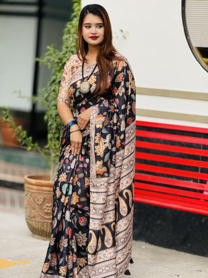 সেমি মসলিন সফট সিল্ক শাড়ি