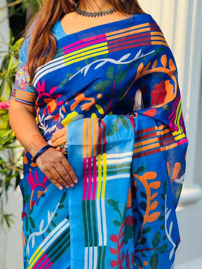 New মসলিন সফট সিল্ক শাড়ি