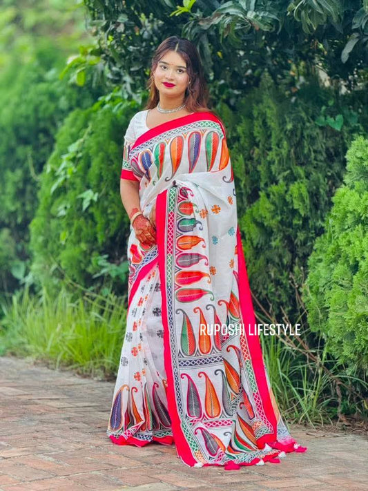 সেমি মসলিন সফট সিল্ক শাড়ি