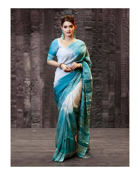 সেমি মসলিন সফট সিল্ক শাড়ি