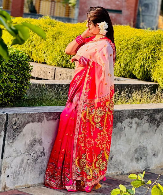 সেমি মসলিন সফট সিল্ক শাড়ি