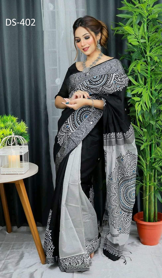 B&W Dupian Silk Saree DS-402